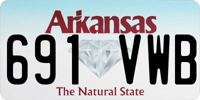AR license plate 691VWB
