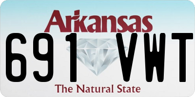 AR license plate 691VWT