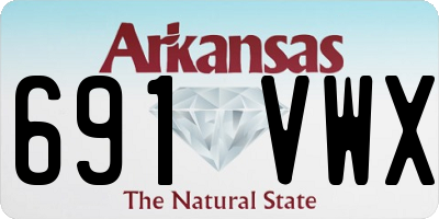 AR license plate 691VWX