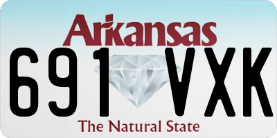 AR license plate 691VXK