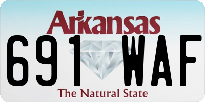 AR license plate 691WAF