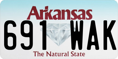 AR license plate 691WAK