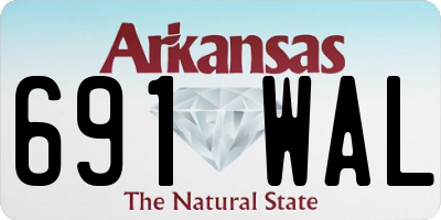 AR license plate 691WAL