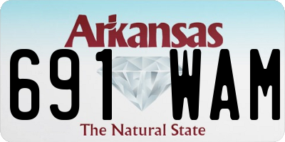 AR license plate 691WAM