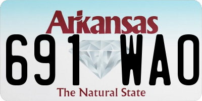 AR license plate 691WAO