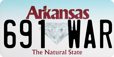 AR license plate 691WAR