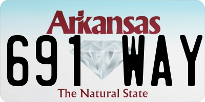 AR license plate 691WAY