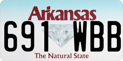AR license plate 691WBB