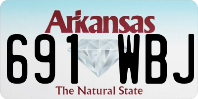 AR license plate 691WBJ