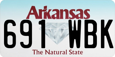 AR license plate 691WBK