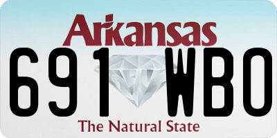 AR license plate 691WBO