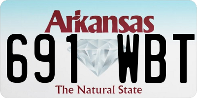 AR license plate 691WBT