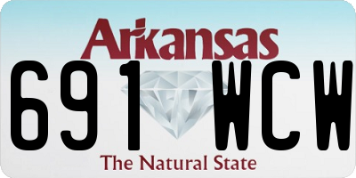 AR license plate 691WCW