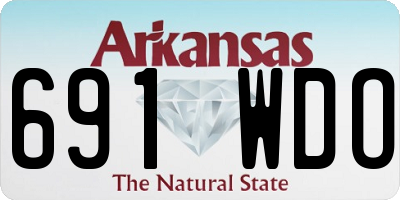 AR license plate 691WDO
