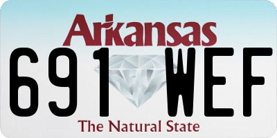 AR license plate 691WEF