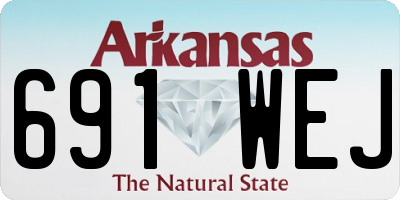 AR license plate 691WEJ
