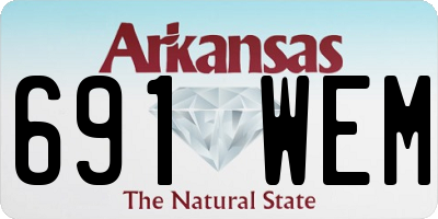 AR license plate 691WEM