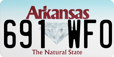 AR license plate 691WFO