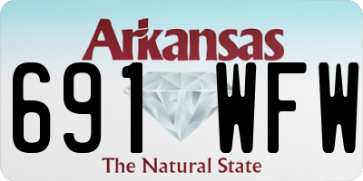 AR license plate 691WFW