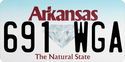AR license plate 691WGA