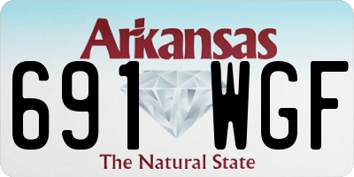 AR license plate 691WGF