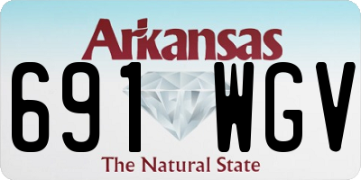 AR license plate 691WGV