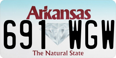 AR license plate 691WGW