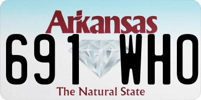 AR license plate 691WHO