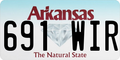 AR license plate 691WIR