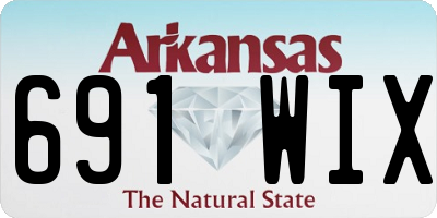 AR license plate 691WIX