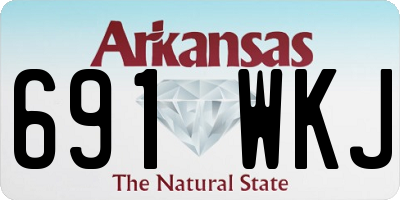 AR license plate 691WKJ