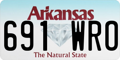 AR license plate 691WRO