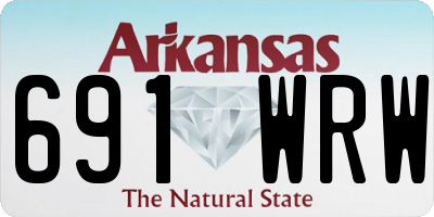 AR license plate 691WRW