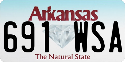 AR license plate 691WSA