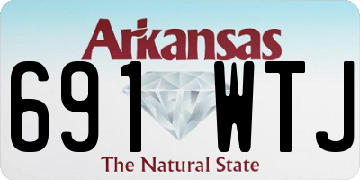 AR license plate 691WTJ