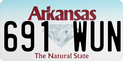 AR license plate 691WUN
