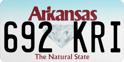 AR license plate 692KRI