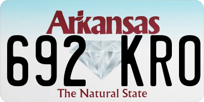 AR license plate 692KRO