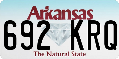 AR license plate 692KRQ