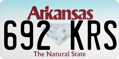 AR license plate 692KRS