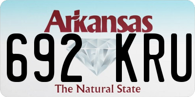AR license plate 692KRU