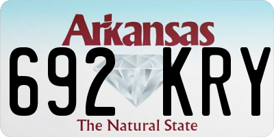 AR license plate 692KRY