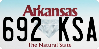 AR license plate 692KSA