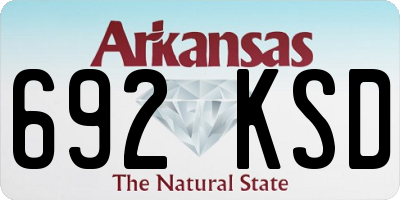 AR license plate 692KSD
