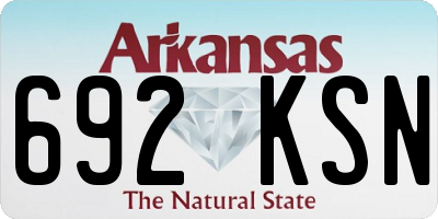AR license plate 692KSN