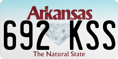 AR license plate 692KSS