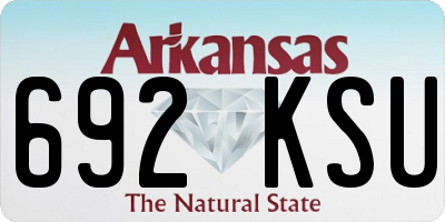 AR license plate 692KSU