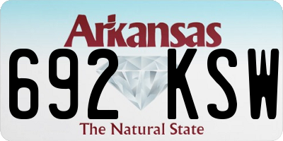 AR license plate 692KSW