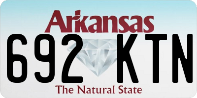 AR license plate 692KTN