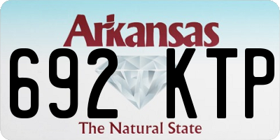 AR license plate 692KTP